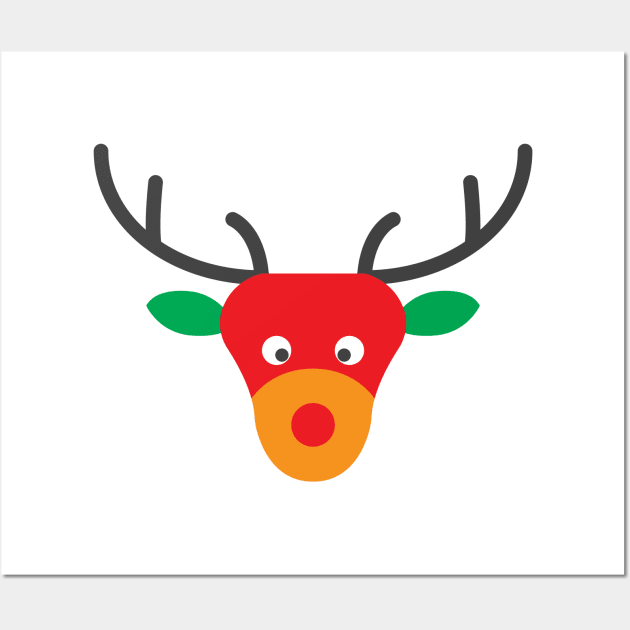 Santa Deer Wall Art by IconTees